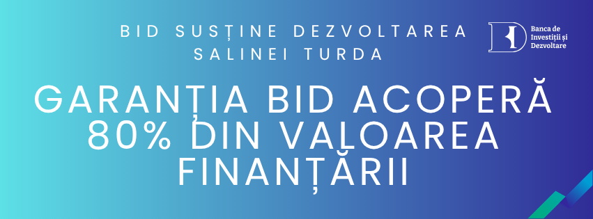 Garanția acoperă 80% din valoarea finanțării și asigură accesul la resursele necesare cofinanțării proiectului „Dezvoltarea turistică a Salinei Turda prin amenajarea Minei Iosif și prin modernizarea bazei de tratament”.